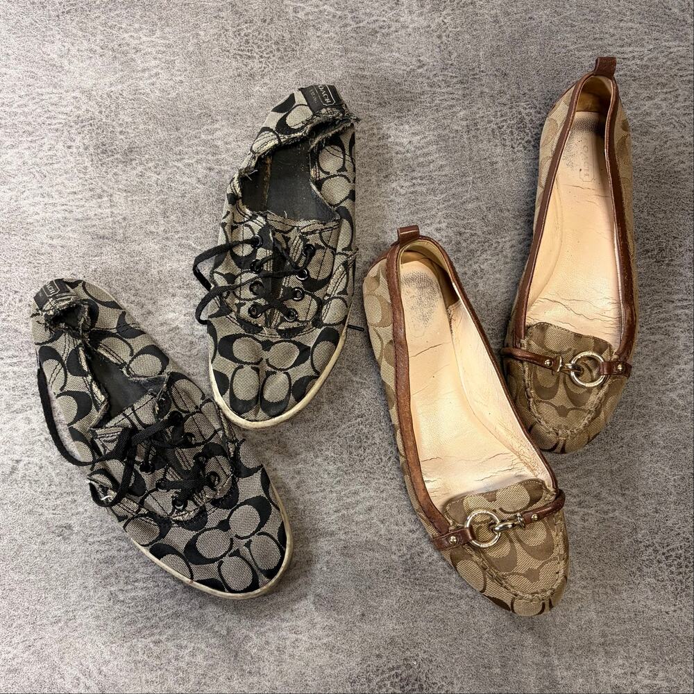 Coach Canvas Monogram Shoe Bundle